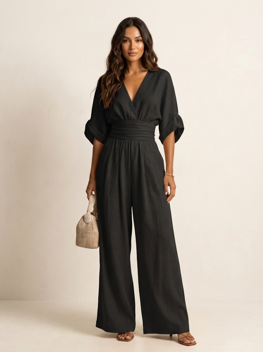 Elegant Wide-Leg Jumpsuit - Isabella