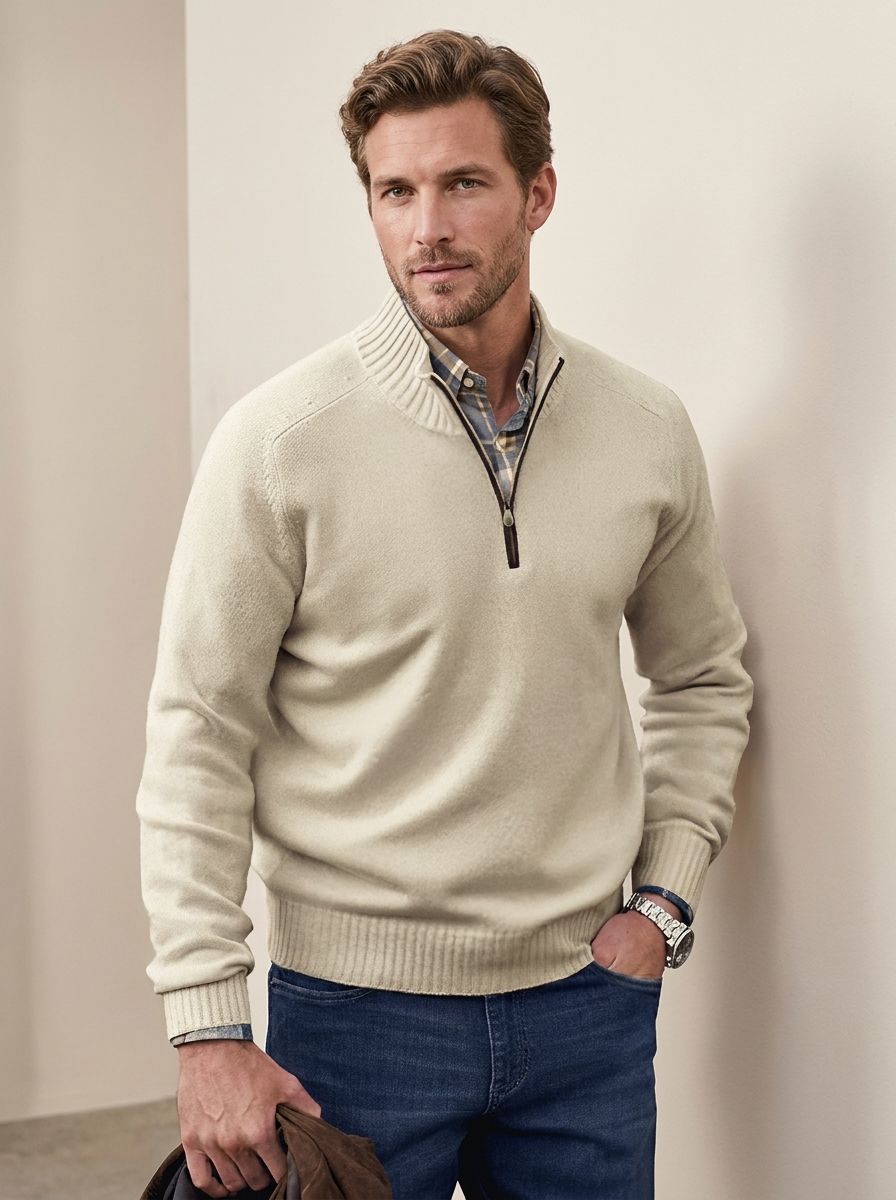 Elegant Zip-Up Sweater - Matteo