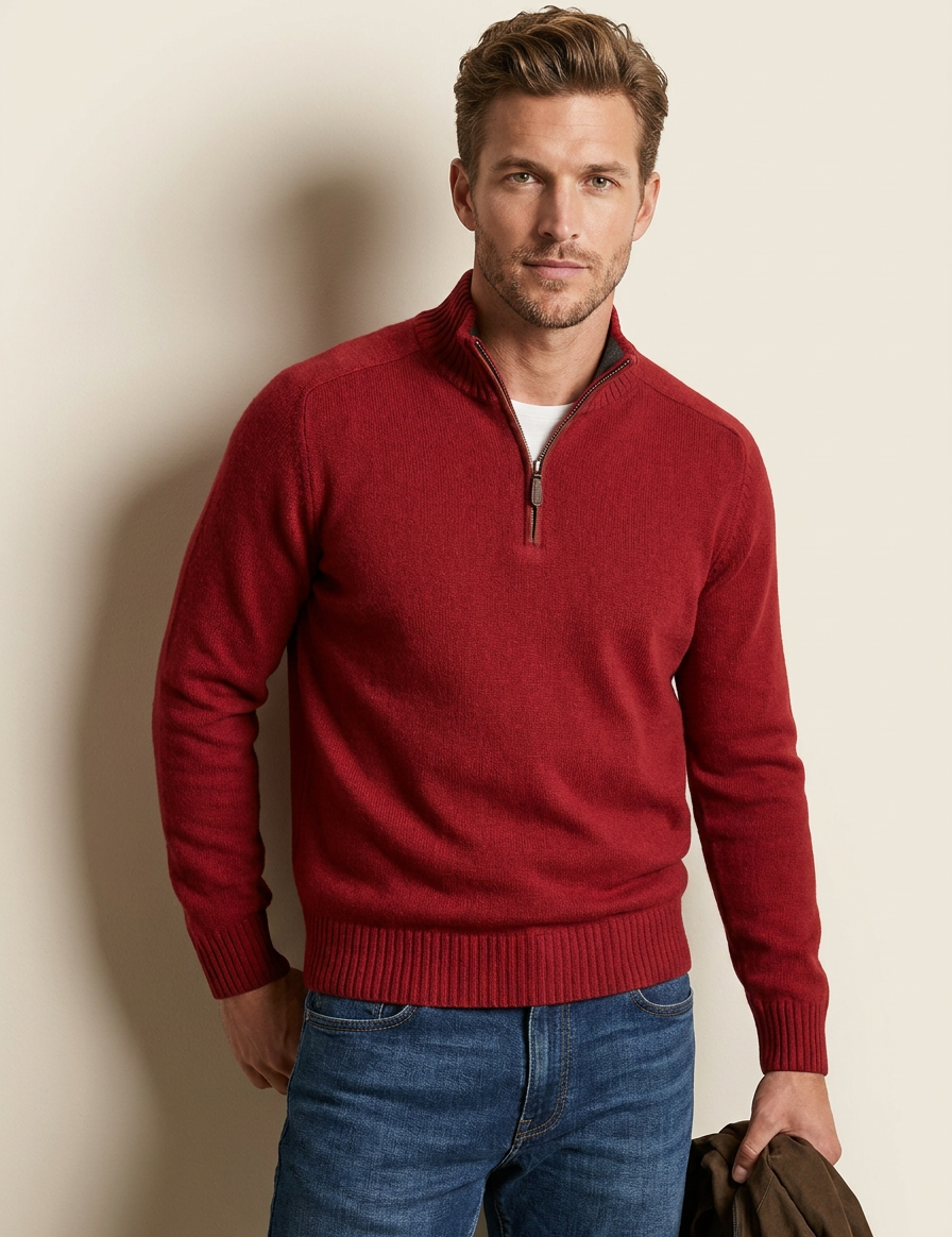 Elegant Zip-Up Sweater - Matteo