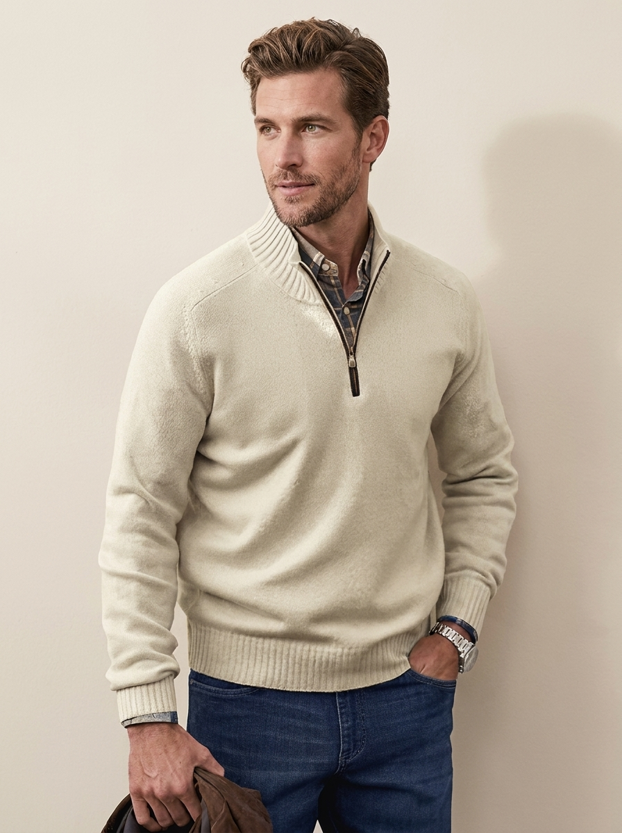 Elegant Zip-Up Sweater - Matteo