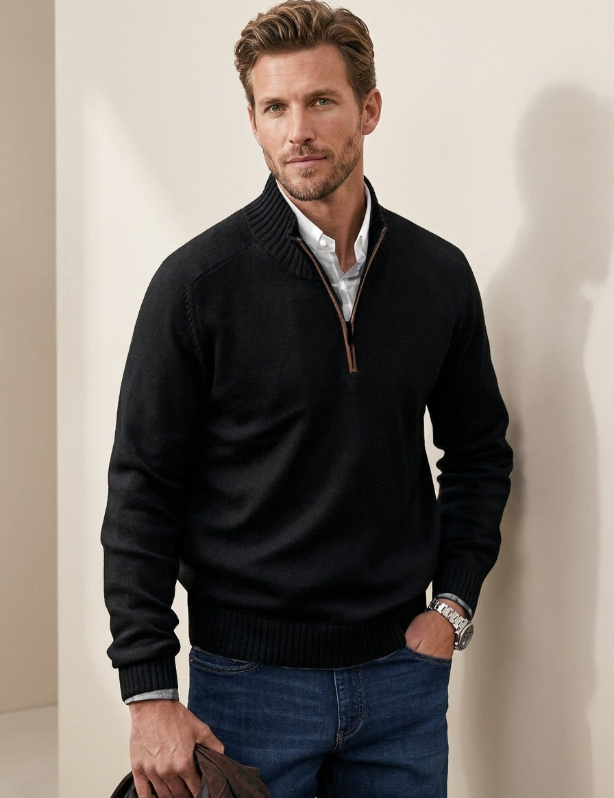 Elegant Zip-Up Sweater - Matteo