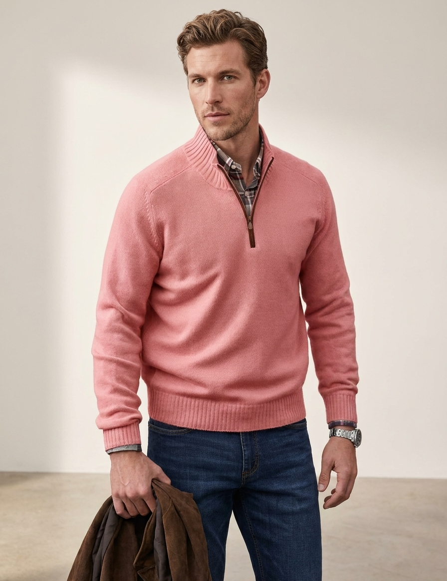 Elegant Zip-Up Sweater - Matteo
