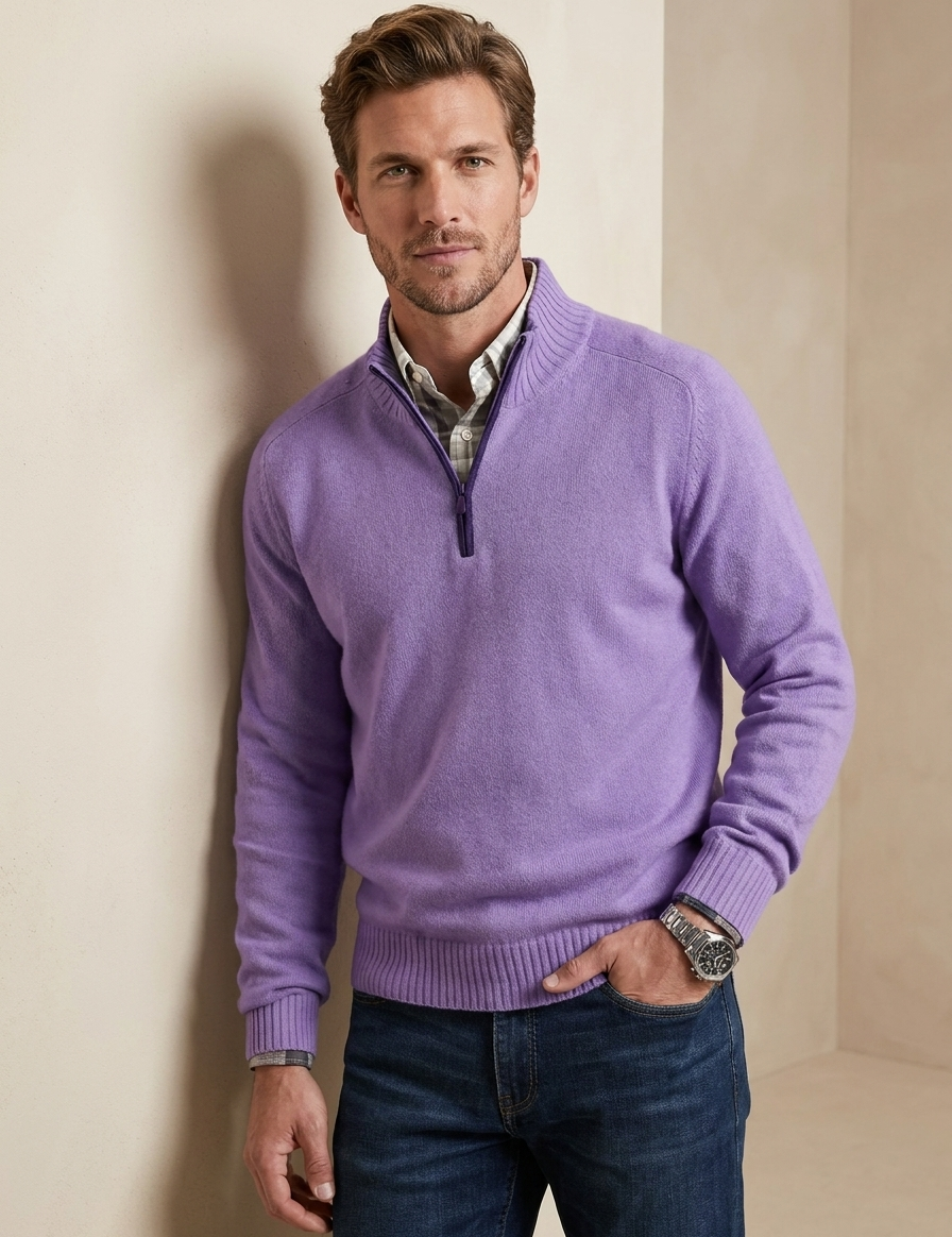 Elegant Zip-Up Sweater - Matteo