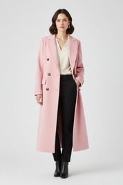 Elegant longline wool coat - Camille