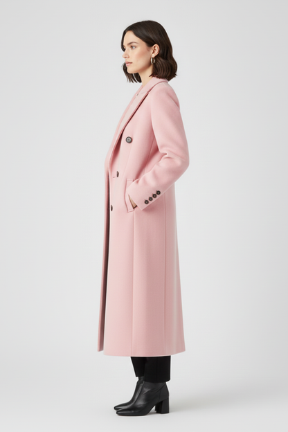 Elegant longline wool coat - Camille