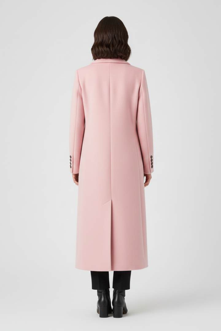 Elegant longline wool coat - Camille