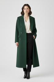 Elegant longline wool coat - Camille