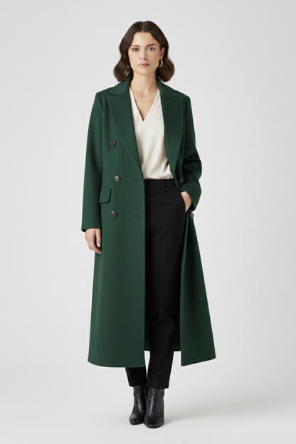 Elegant longline wool coat - Camille