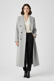 Elegant longline wool coat - Camille