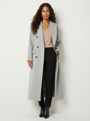 Elegant longline wool coat - Camille