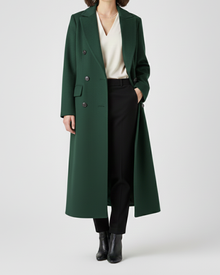 Elegant longline wool coat - Camille