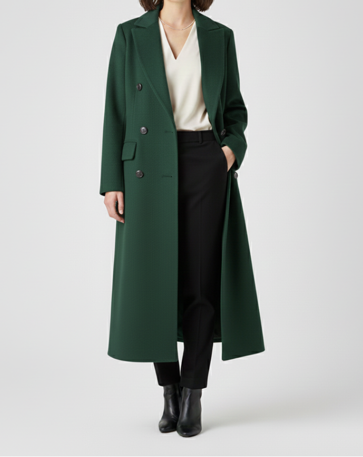 Elegant longline wool coat - Camille