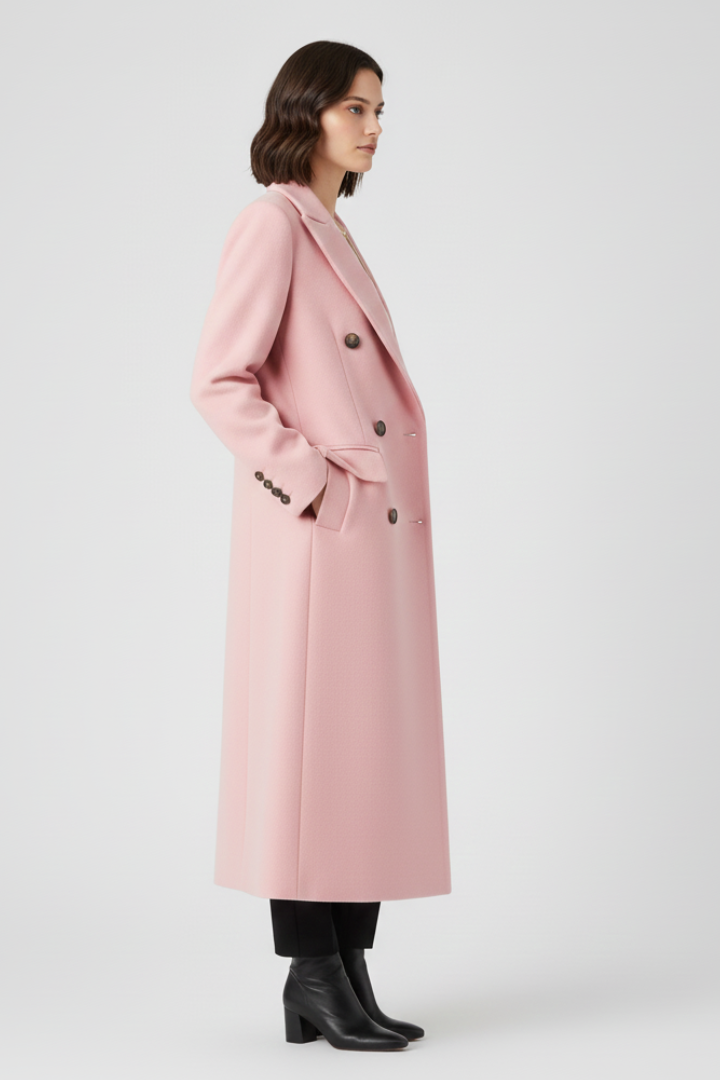 Elegant longline wool coat - Camille