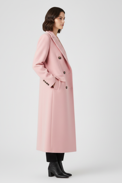 Elegant longline wool coat - Camille