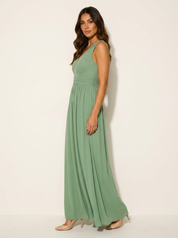 Elegant maxi dress with a V-neck - Elena