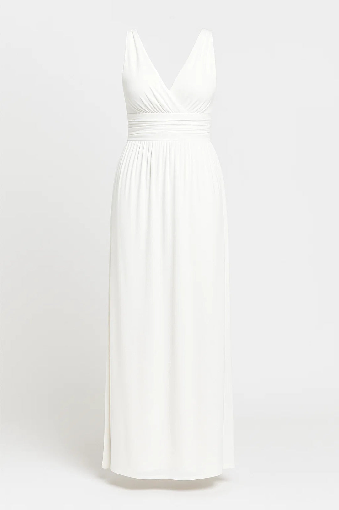 Elegant maxi dress with a V-neck - Elena