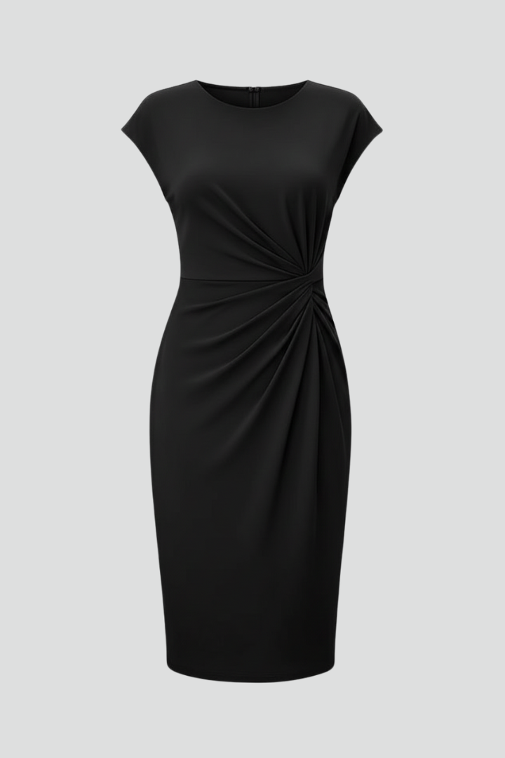 Elegant ruched midi dress - Viviana