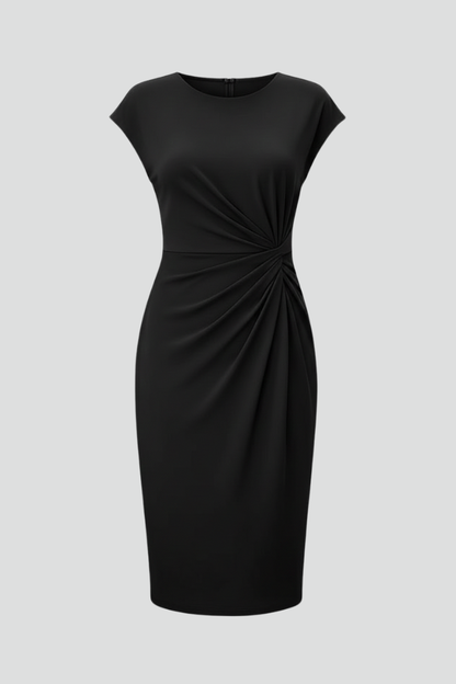 Elegant ruched midi dress - Viviana