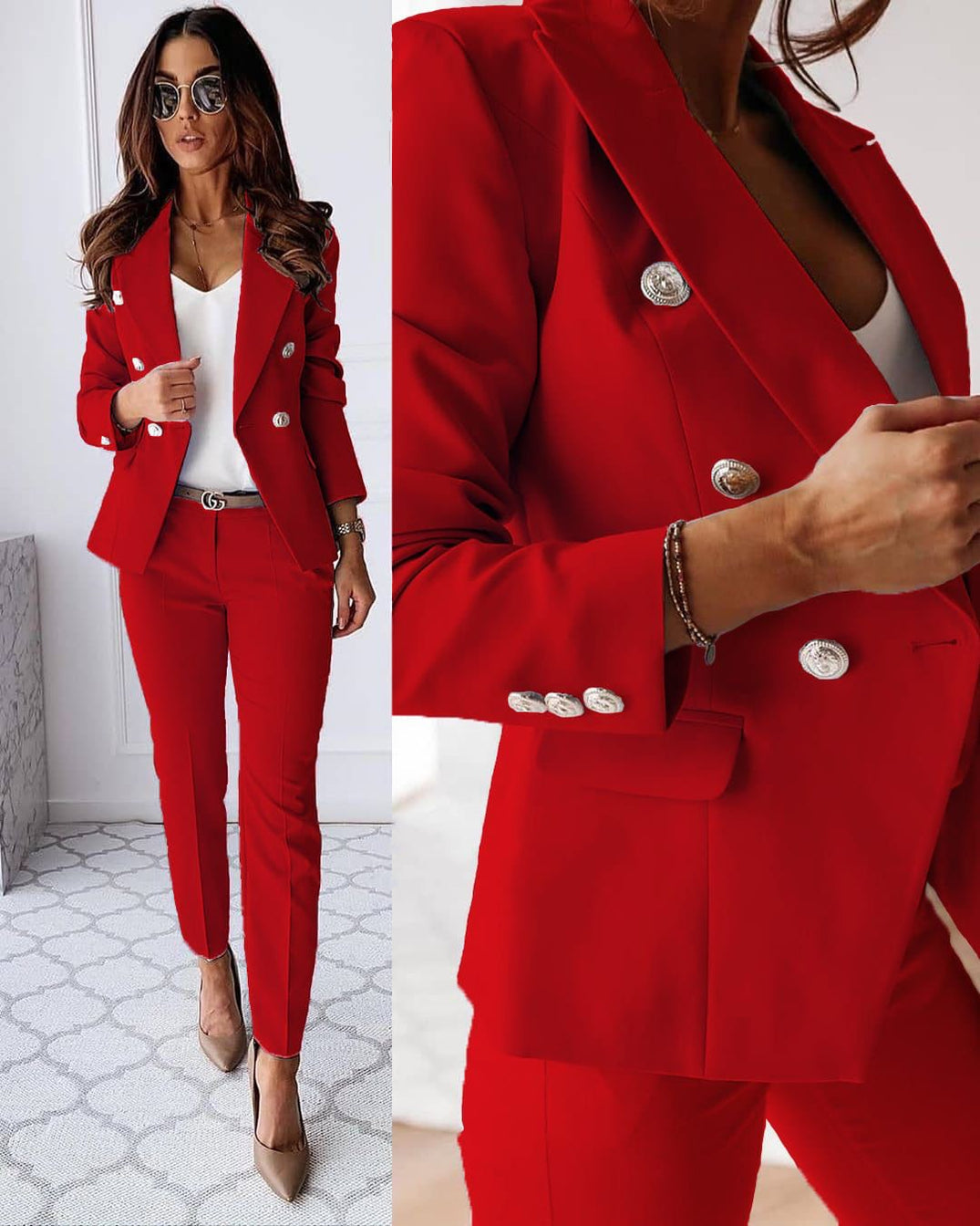 Elegant tailored pantsuit set - Alessia