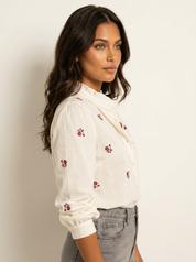 Embroidered Floral Blouse - Sophie