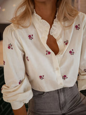 Embroidered Floral Blouse - Sophie
