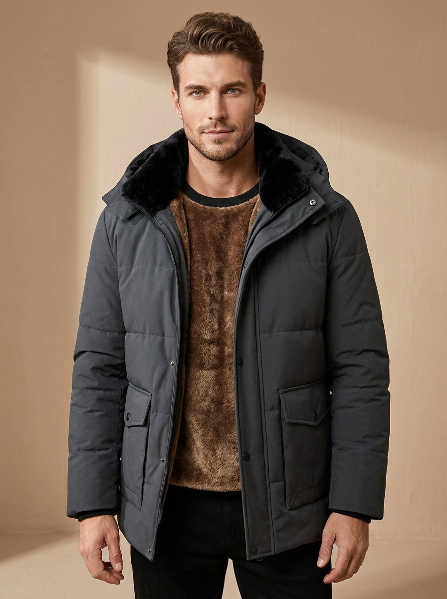 Fleece-Lined Winter Parka - Victor