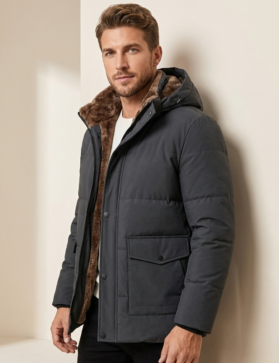 Fleece-Lined Winter Parka - Victor