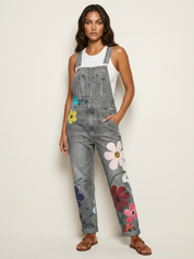 Floral Dungaree Jumpsuit - Rosie