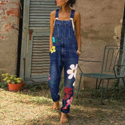 Floral Dungaree Jumpsuit - Rosie