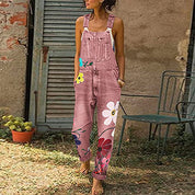 Floral Dungaree Jumpsuit - Rosie