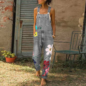 Floral Dungaree Jumpsuit - Rosie