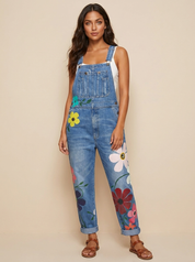 Floral Dungaree Jumpsuit - Rosie