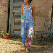 Floral Dungaree Jumpsuit - Rosie