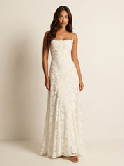 Floral Lace Maxi Evening Dress - Valentina