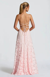 Floral Lace Maxi Evening Dress - Valentina
