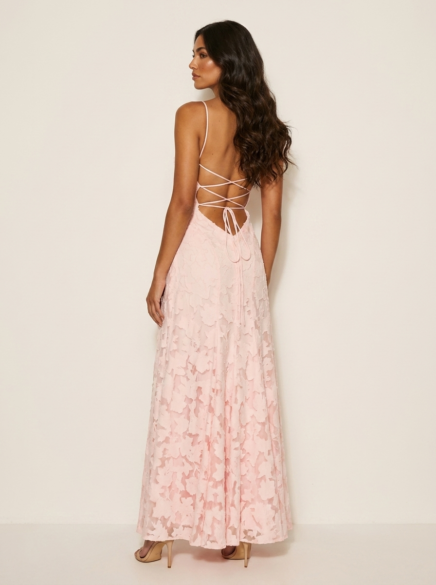 Floral Lace Maxi Evening Dress - Valentina
