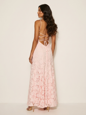 Floral Lace Maxi Evening Dress - Valentina
