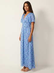 Floral Pleated Maxi Dress - Amélie