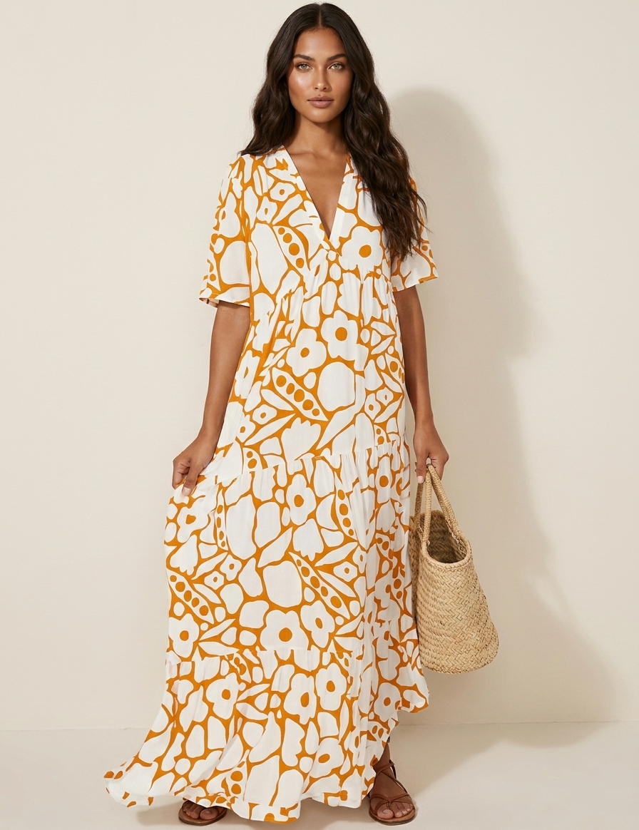 Floral Print Maxi Dress - Isabella