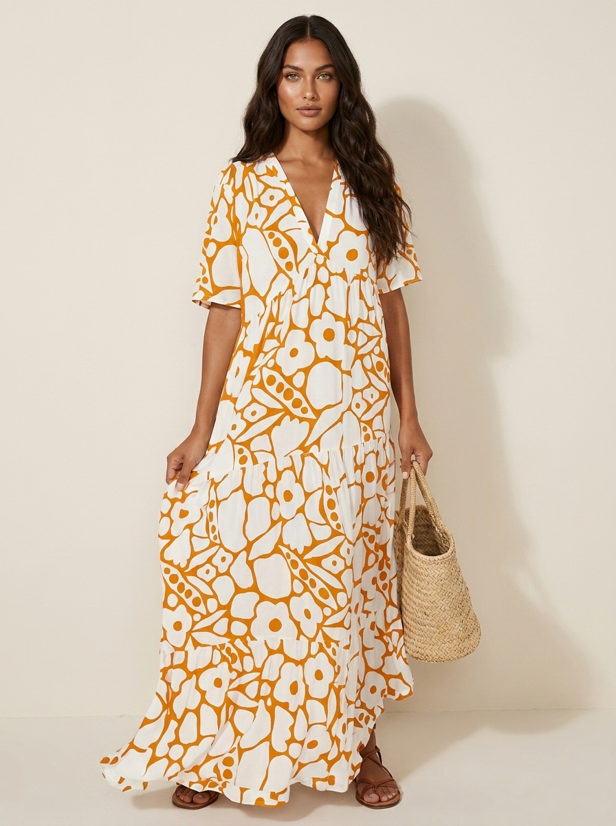 Floral Print Maxi Dress - Isabella