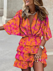Floral Ruffle Mini Dress - Isabella