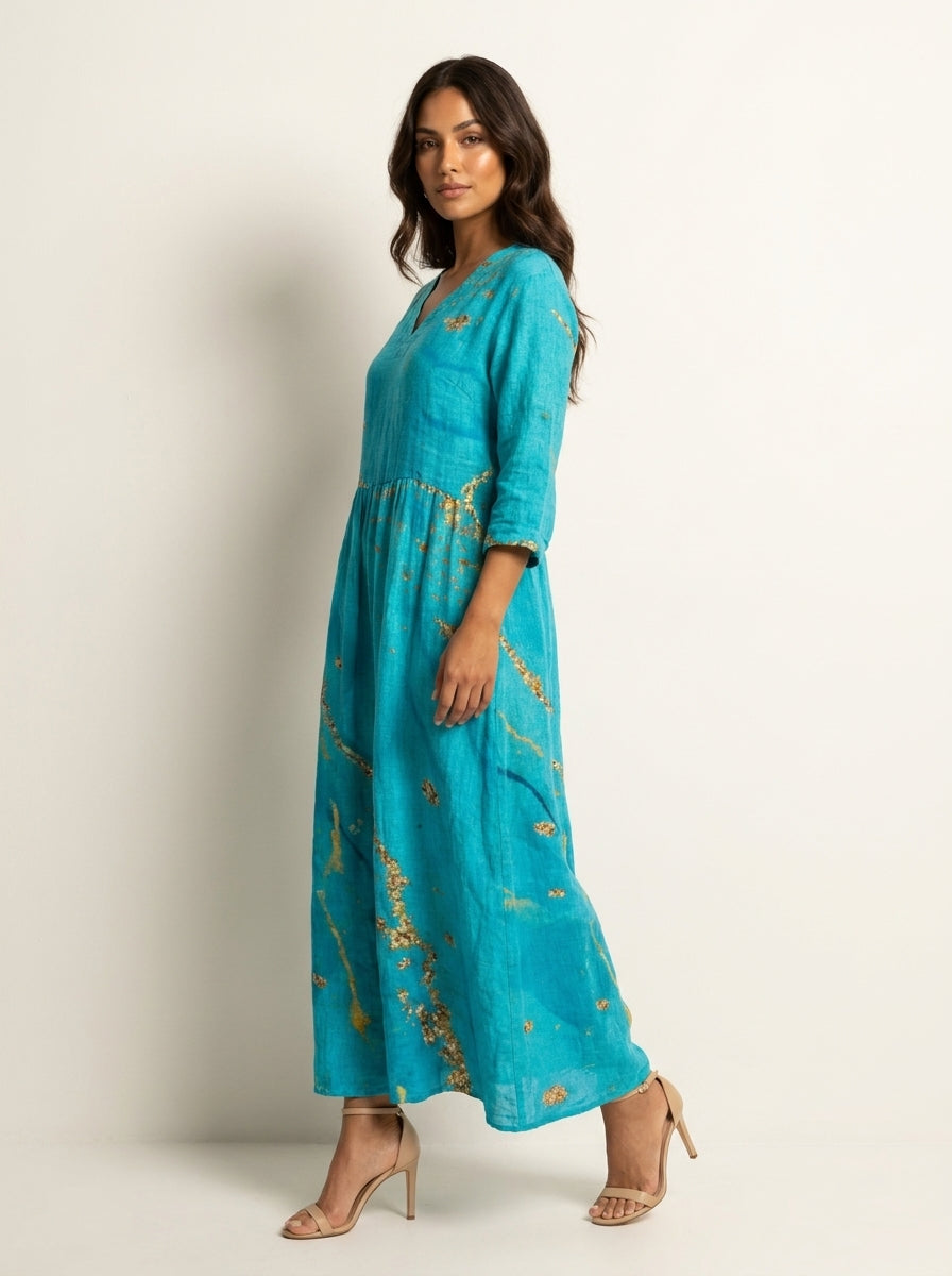 Floral V-Neck Maxi Dress - Rosalie