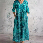 Floral V-Neck Maxi Dress - Rosalie