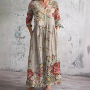 Floral V-Neck Maxi Dress - Rosalie