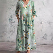 Floral V-Neck Maxi Dress - Rosalie