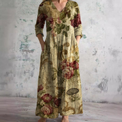 Floral V-Neck Maxi Dress - Rosalie