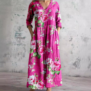 Floral V-Neck Maxi Dress - Rosalie