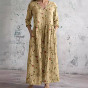 Floral V-Neck Maxi Dress - Rosalie