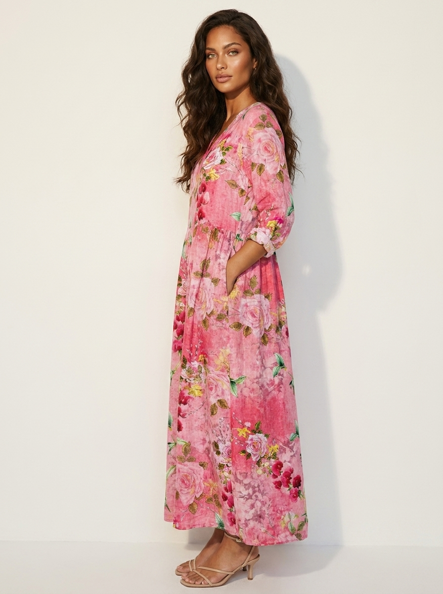 Floral V-Neck Maxi Dress - Rosalie