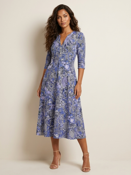 Floral elegant midi dress - Evelina